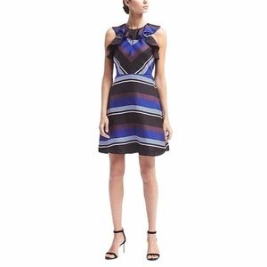 Banana Republic Silk Cutaway Striped Dress Size 0